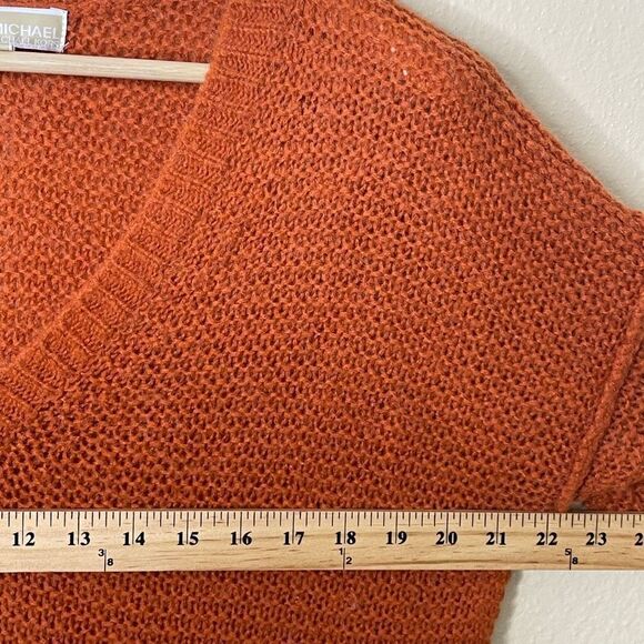 Michael Kors Sweater Women's Small Orange V-neck Wool Bland Casual - Picture 9 of 11
